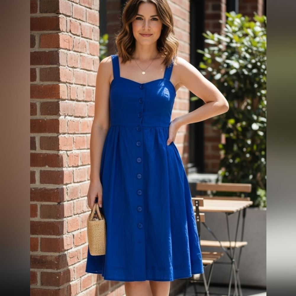Princess highway cotton blue shirtdress 6 Boho preppy